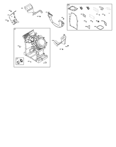 Cylinder Group Diagram and Parts List for 38E347-0108-G1 200000 - 399999 Briggs and Stratton Engine